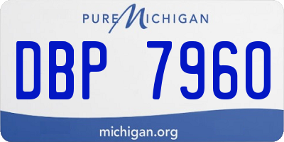 MI license plate DBP7960