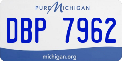 MI license plate DBP7962