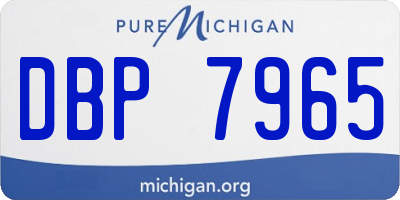 MI license plate DBP7965