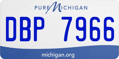MI license plate DBP7966