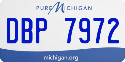 MI license plate DBP7972