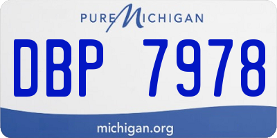 MI license plate DBP7978