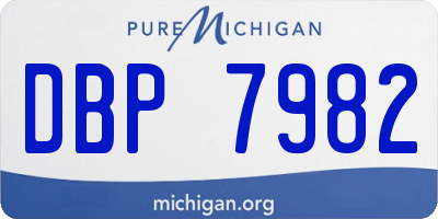 MI license plate DBP7982