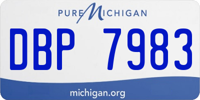 MI license plate DBP7983
