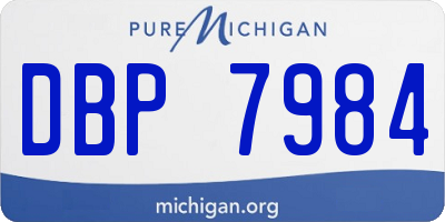 MI license plate DBP7984