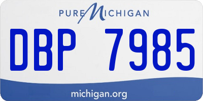 MI license plate DBP7985
