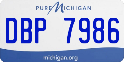 MI license plate DBP7986
