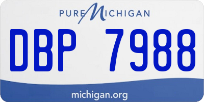 MI license plate DBP7988