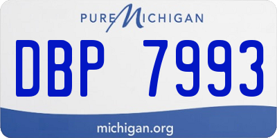MI license plate DBP7993