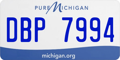 MI license plate DBP7994