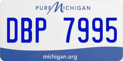 MI license plate DBP7995