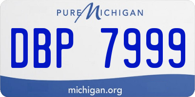 MI license plate DBP7999