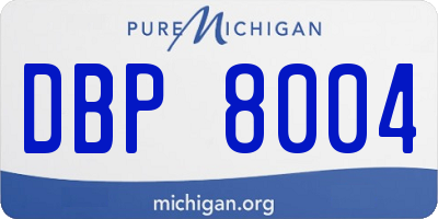 MI license plate DBP8004