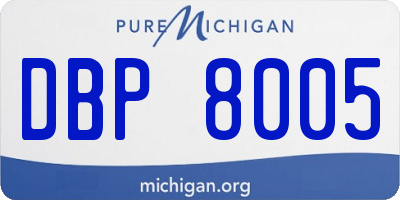 MI license plate DBP8005