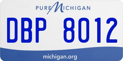 MI license plate DBP8012