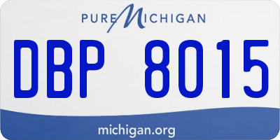 MI license plate DBP8015