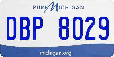 MI license plate DBP8029