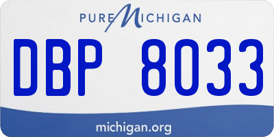 MI license plate DBP8033