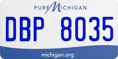 MI license plate DBP8035