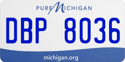 MI license plate DBP8036