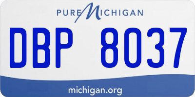 MI license plate DBP8037