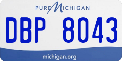 MI license plate DBP8043