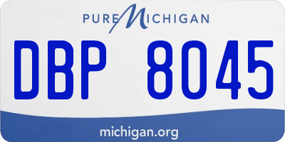 MI license plate DBP8045