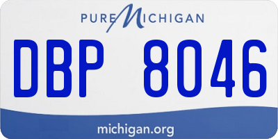 MI license plate DBP8046