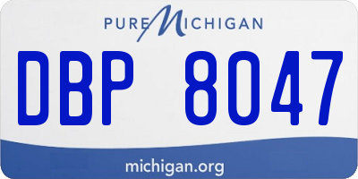 MI license plate DBP8047