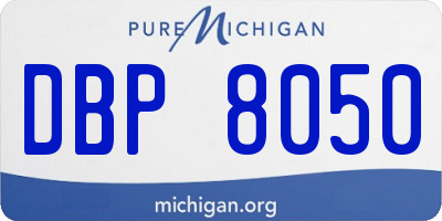 MI license plate DBP8050