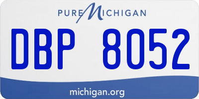 MI license plate DBP8052