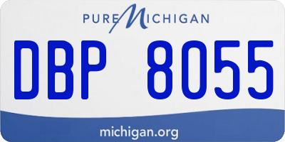 MI license plate DBP8055