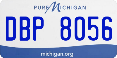 MI license plate DBP8056