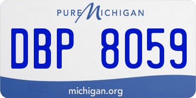 MI license plate DBP8059