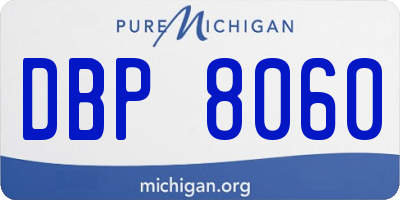 MI license plate DBP8060