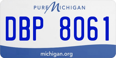 MI license plate DBP8061
