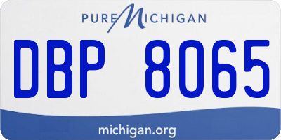 MI license plate DBP8065