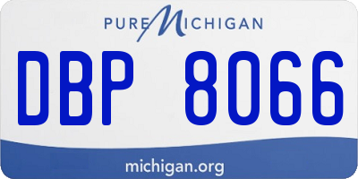 MI license plate DBP8066
