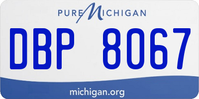 MI license plate DBP8067