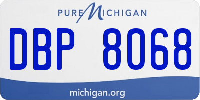MI license plate DBP8068