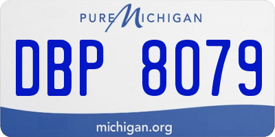 MI license plate DBP8079
