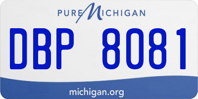 MI license plate DBP8081