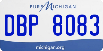 MI license plate DBP8083