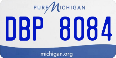 MI license plate DBP8084