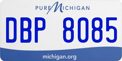 MI license plate DBP8085