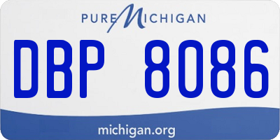 MI license plate DBP8086