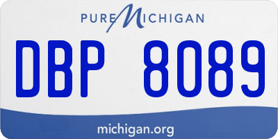 MI license plate DBP8089