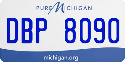 MI license plate DBP8090