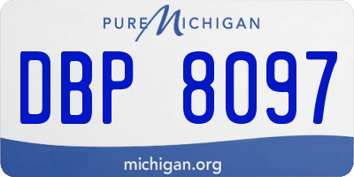 MI license plate DBP8097