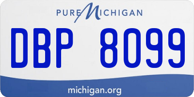 MI license plate DBP8099